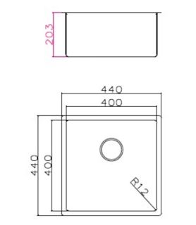 Кухонная мойка Grandex Aqua Proline 44 303413 сатин